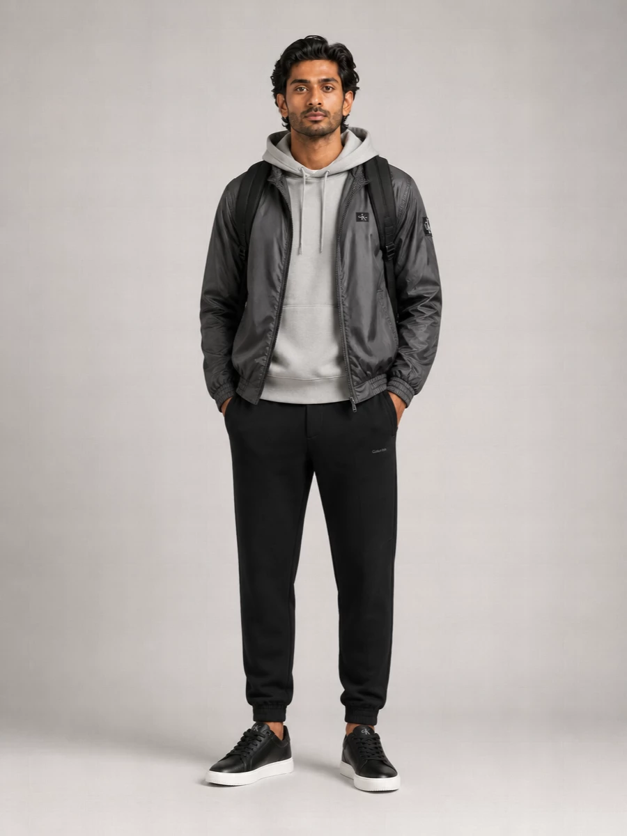 Calvin Klein Hooded Packable Rain Jacket