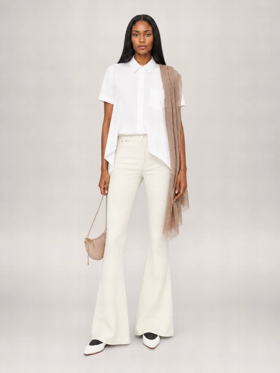 Sacai Denim Mid-Rise Flared Jeans