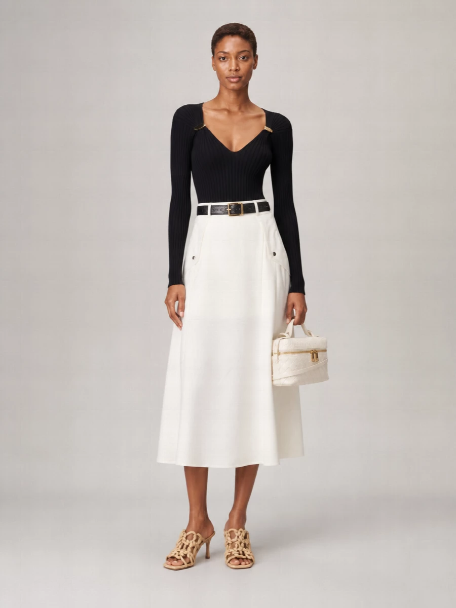 Bottega Veneta Cashmere Silk Ribbed Long-Sleeve Jumper