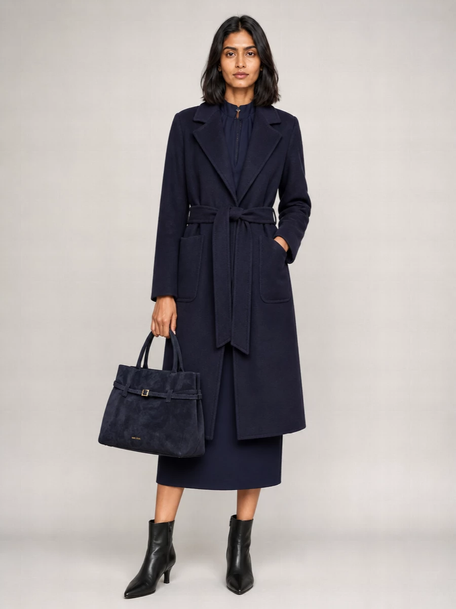Tagliatore cashmere shawl neck long coat