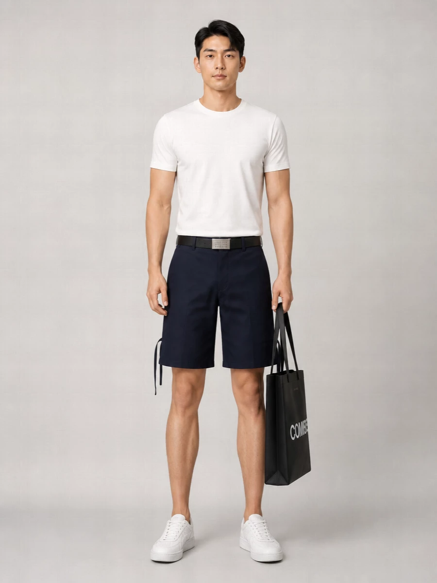 Comme Des Garçons Crew-Neck Pure Cotton T-Shirt With Short Sleeves