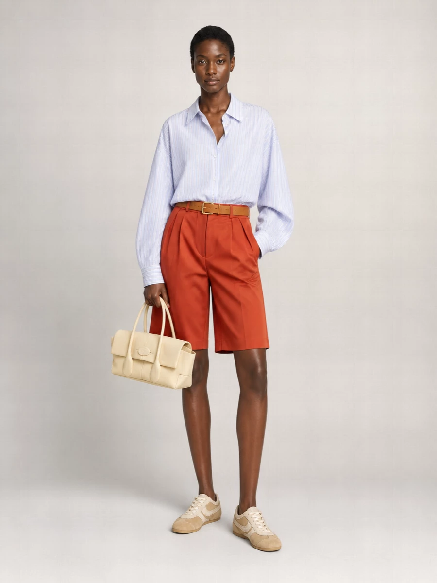Dries Van Noten High-Rise Tailored Bermuda Shorts