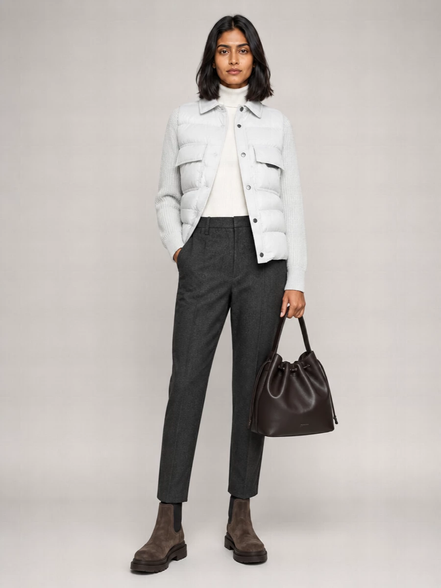 Brunello Cucinelli Down Quilted Hybrid Puffer Jacket