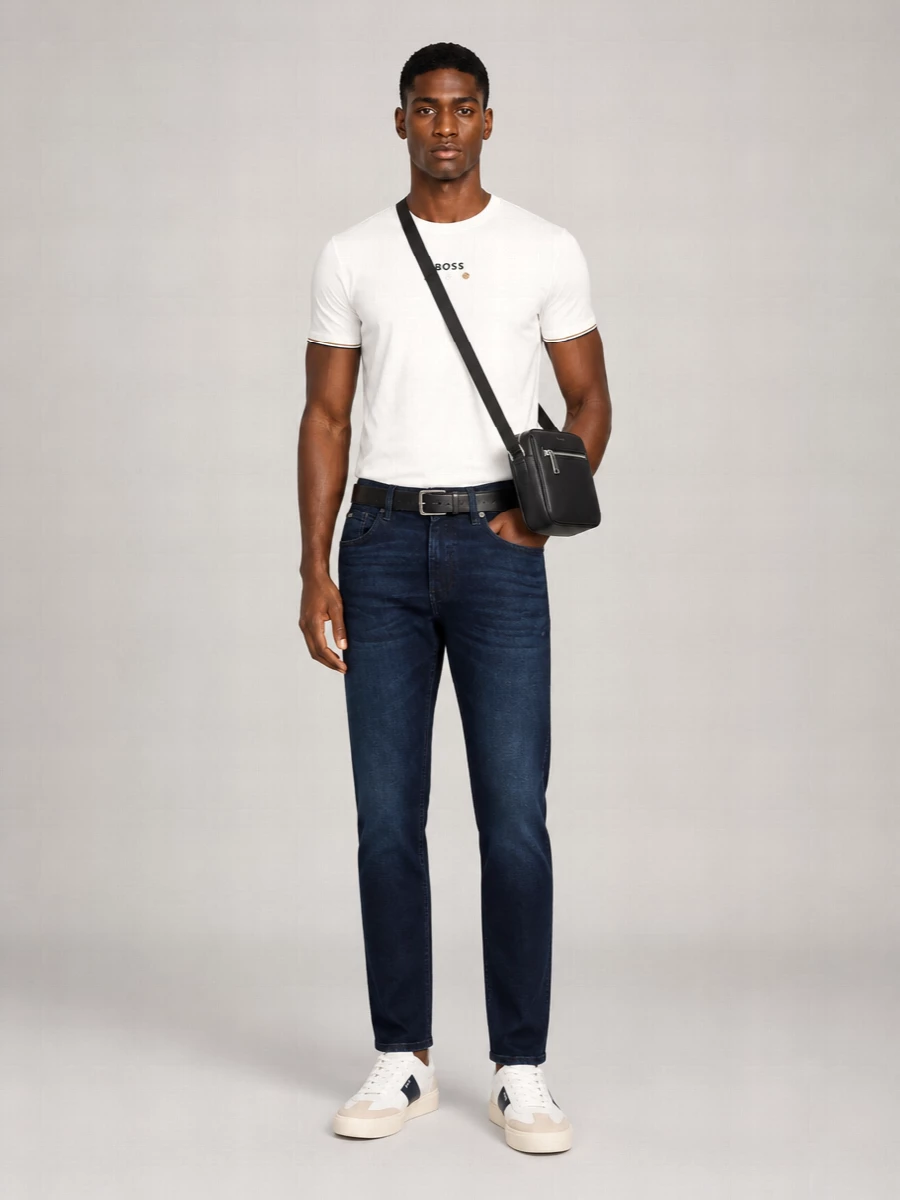 Boss Cotton Ribbed Crew-Neck T-Shirt