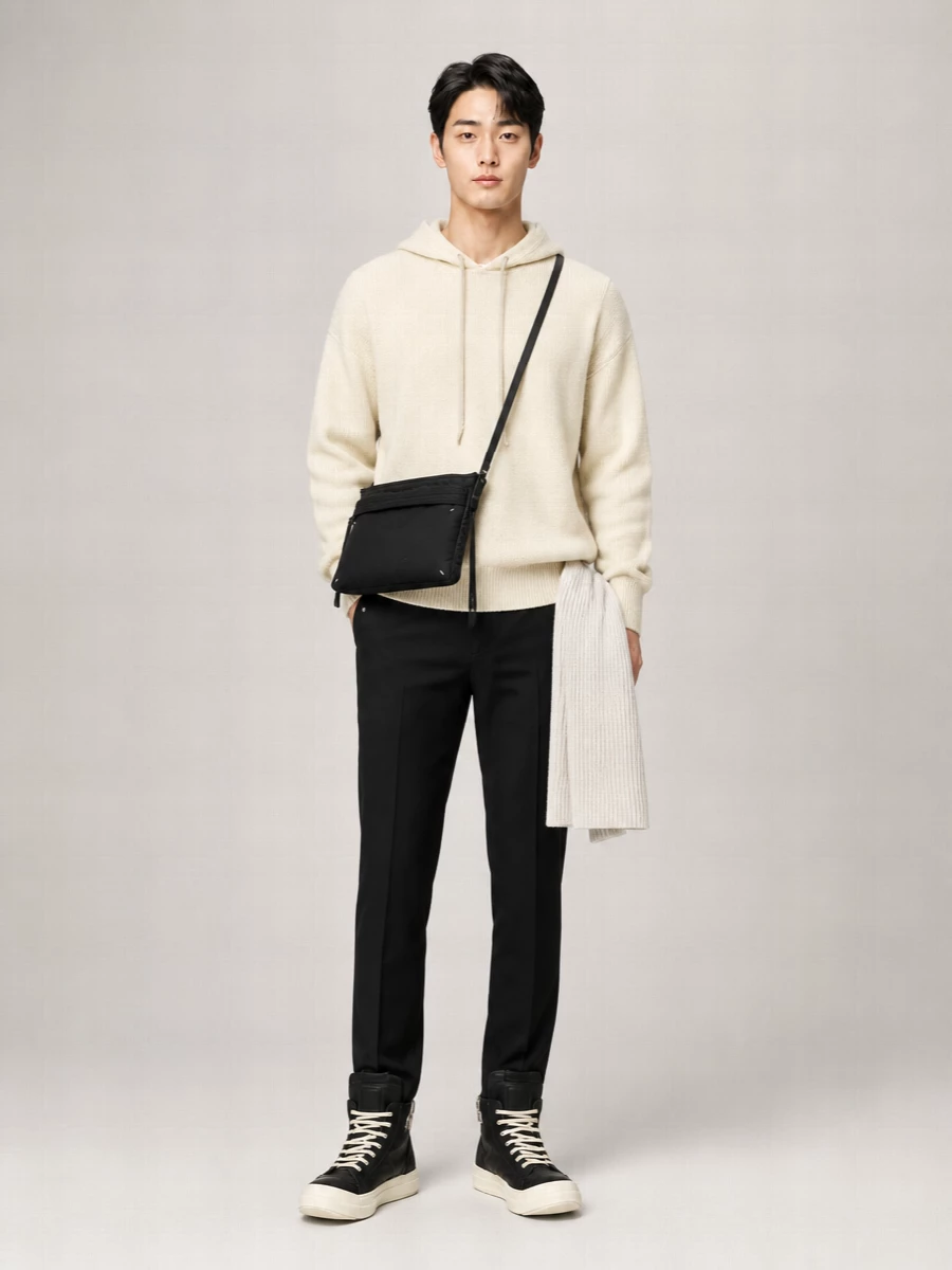 Rick Owens Wool Blend Hoodie