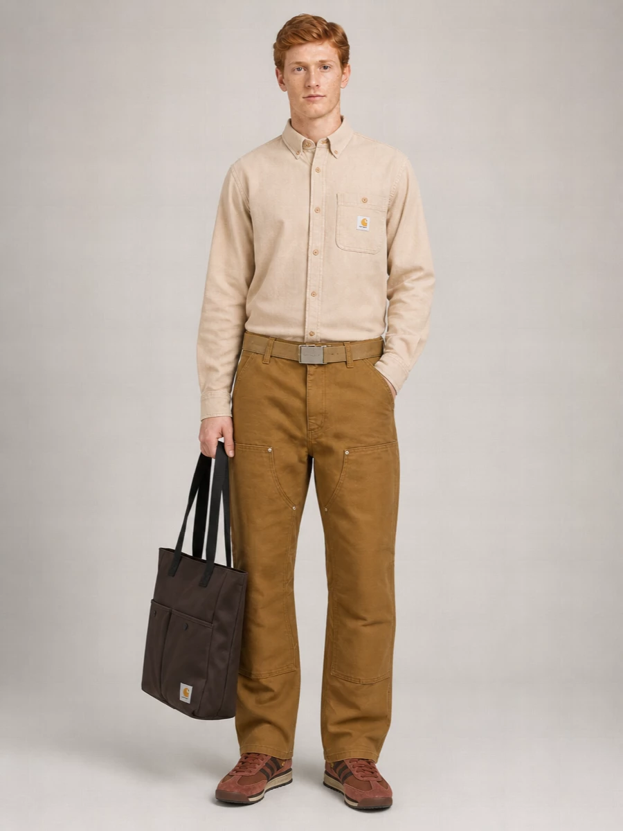 Carhartt Wip Organic Cotton Relaxed-Fit Straight-Leg Trousers