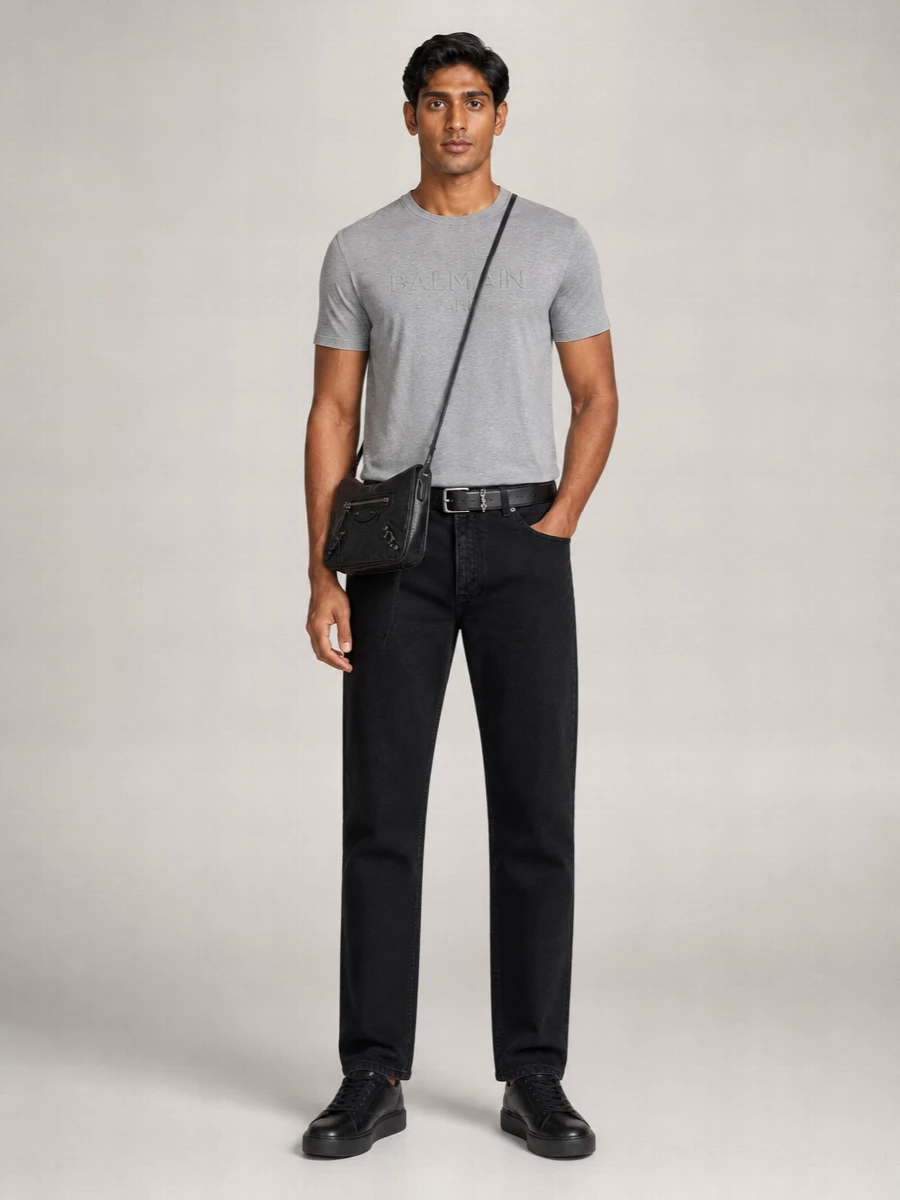 Balmain Cotton Embroidered Logo T-Shirt