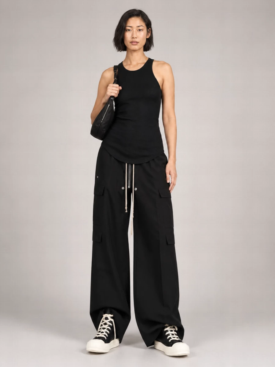 Rick Owens Cotton Wide-Leg Trousers