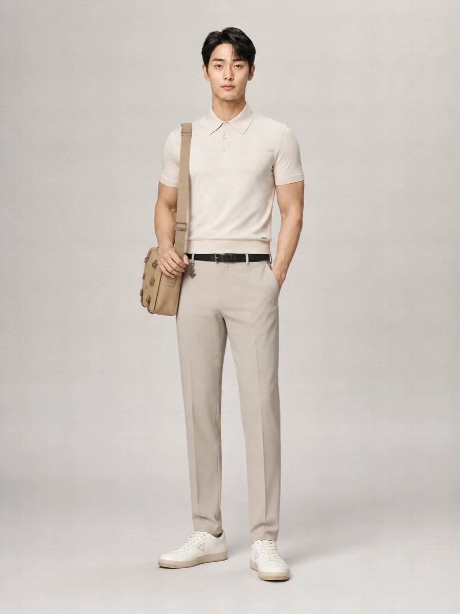 Prada Silk Short-Sleeve Polo Shirt