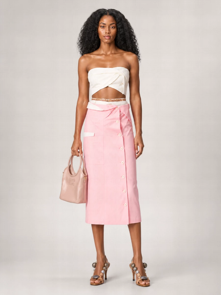 Miu Miu Strapless Blouse