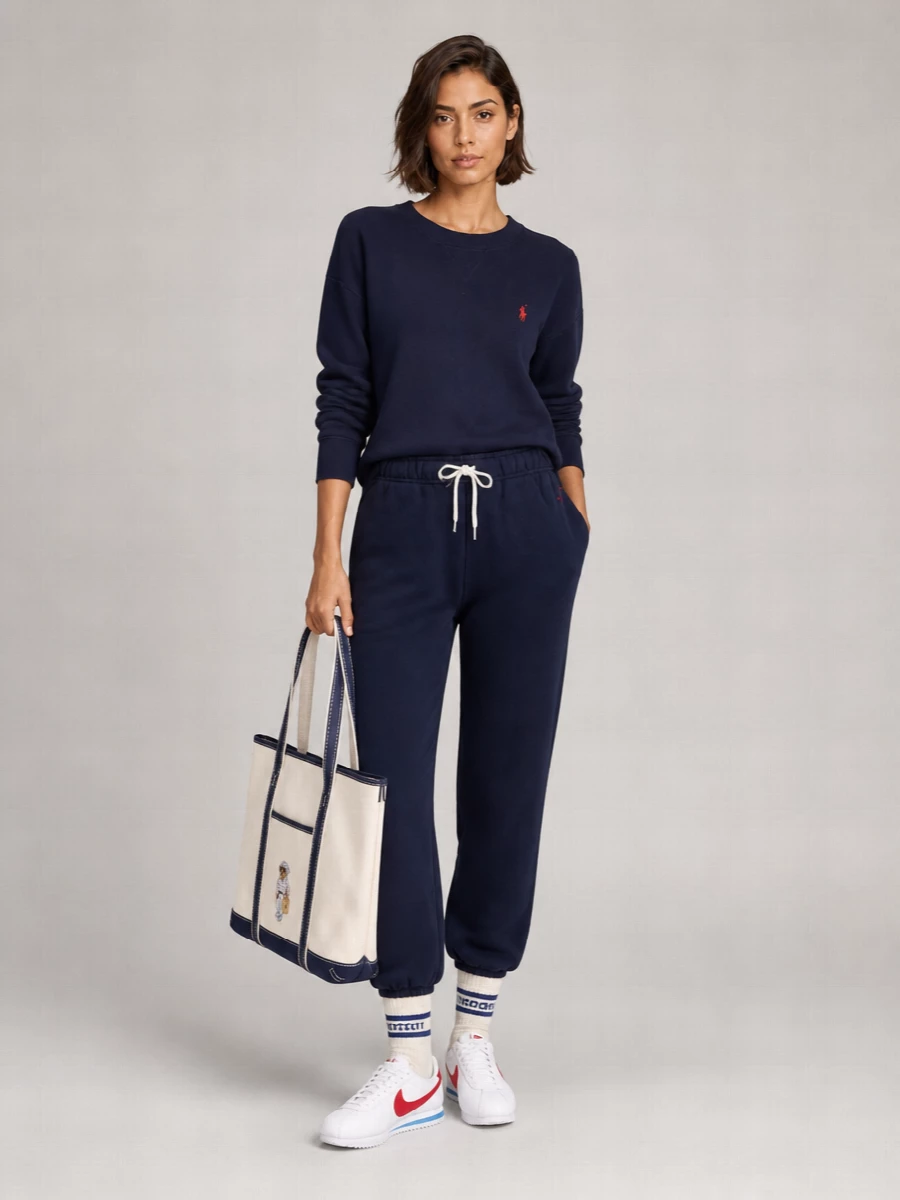 Polo Ralph Lauren Ribbed Cotton Blend Crew Neck Sweater