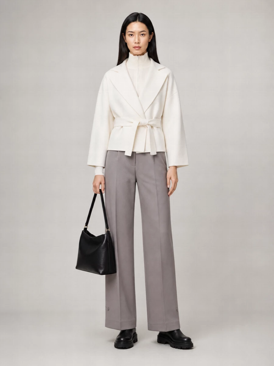 The Frankie Shop Single-Breasted Wool Coat