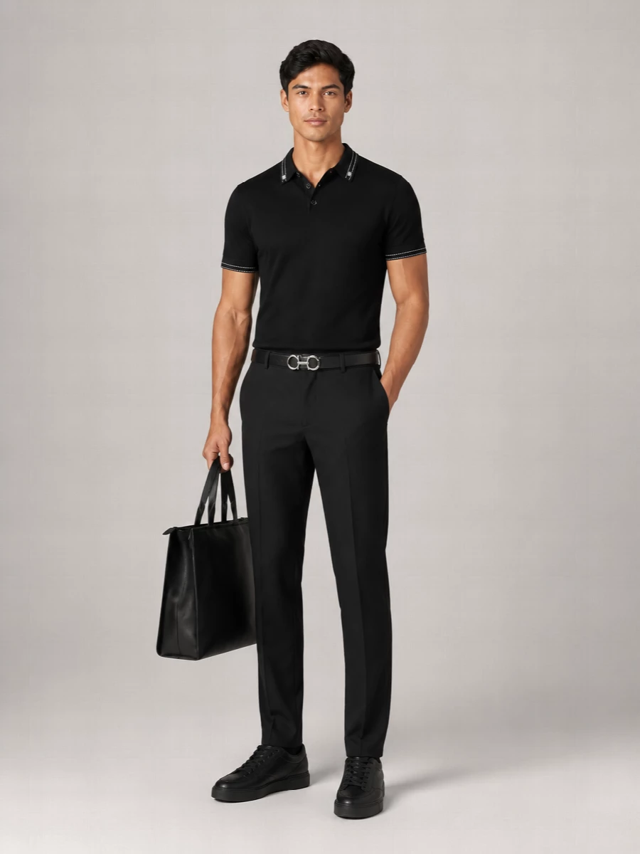 Dolce&Gabbana Silk Short-Sleeve Polo Shirt