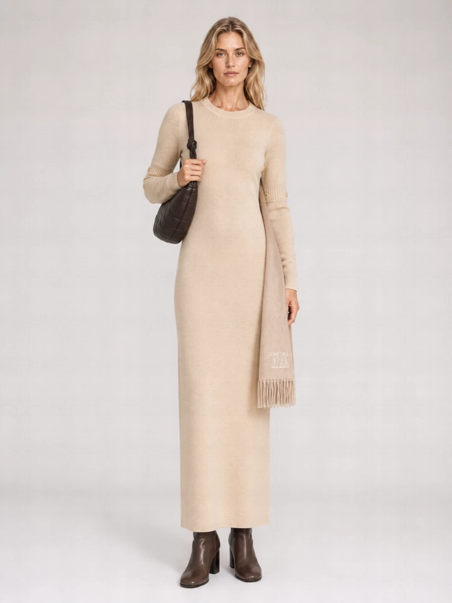 Lemaire Removable Sleeve Knitted Dress