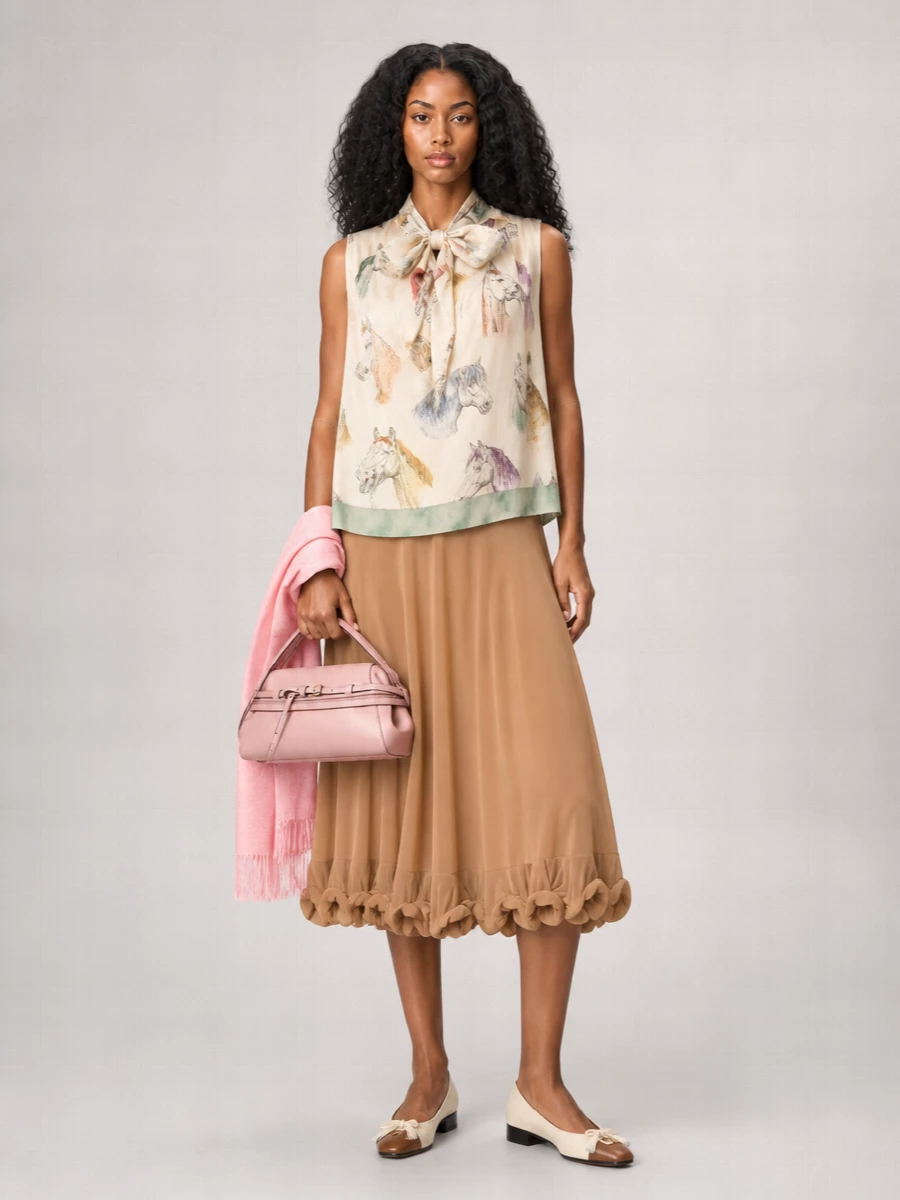 Moschino Silk Printed Blouse