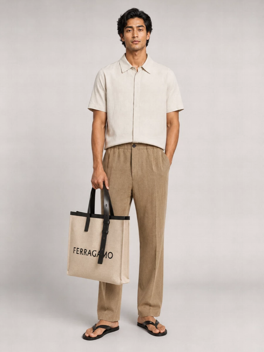 Ferragamo Canvas Tote Bag