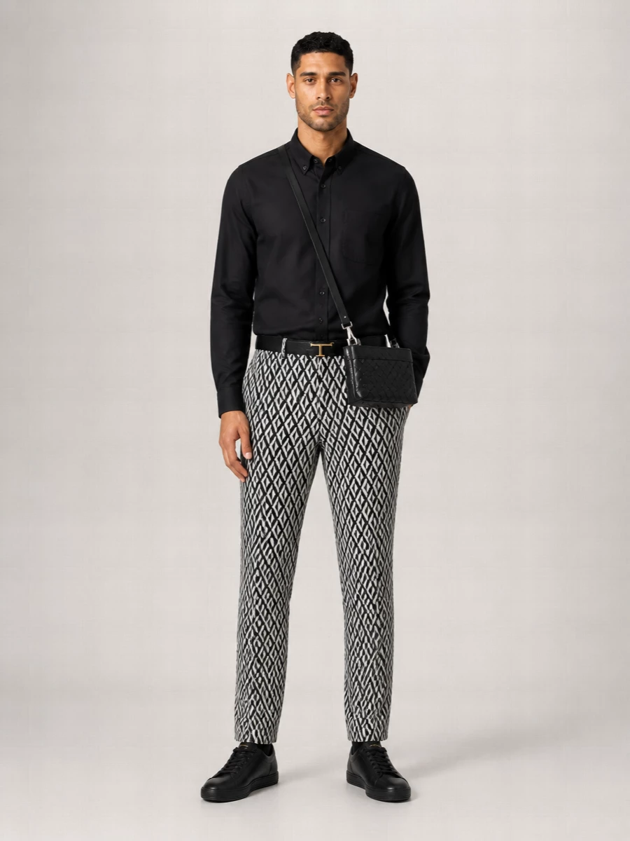 Tom Ford Silk Printed Straight-Leg Trousers