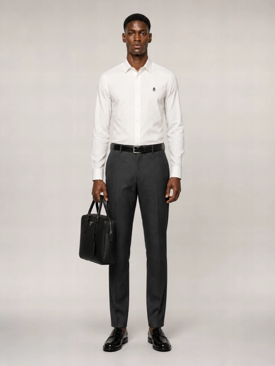 Prada Cotton Classic Fit Long-Sleeve Shirt