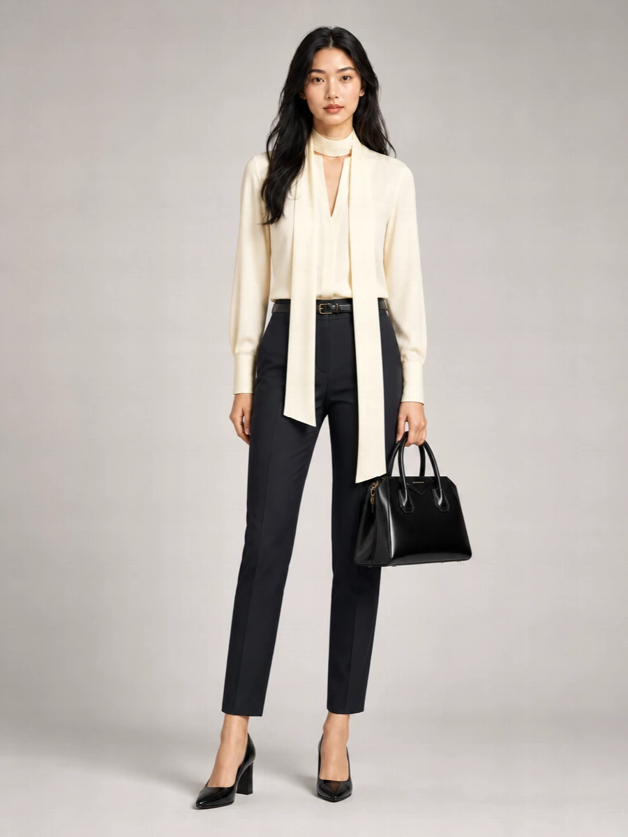 Givenchy Wool High-Rise Wide-Leg Tailored Trousers