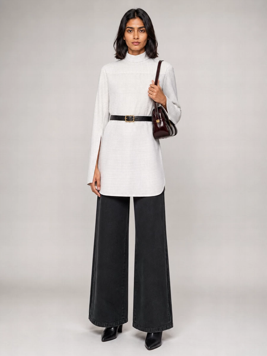 Dries Van Noten Denim Wide-Leg Trousers