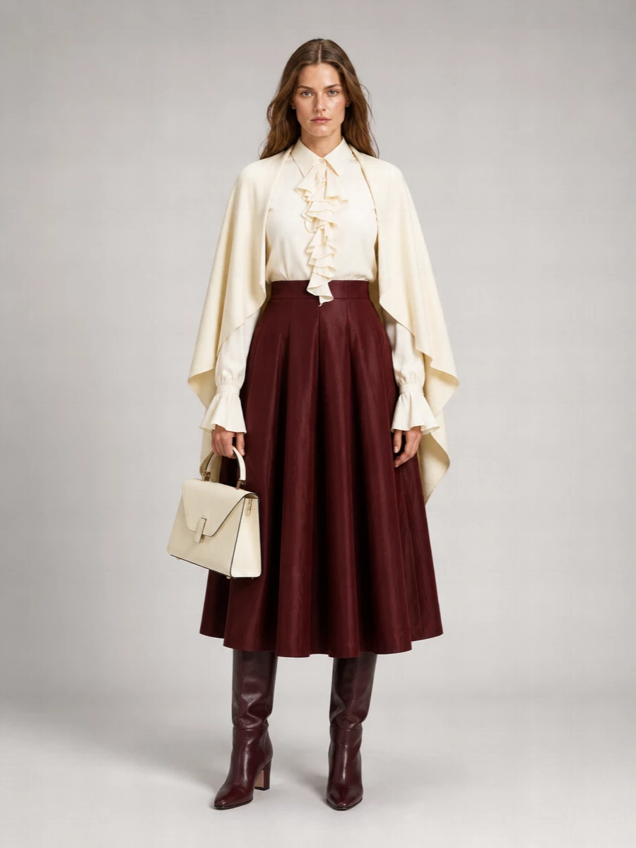 Alberta Ferretti silk crepe ruffled shirt