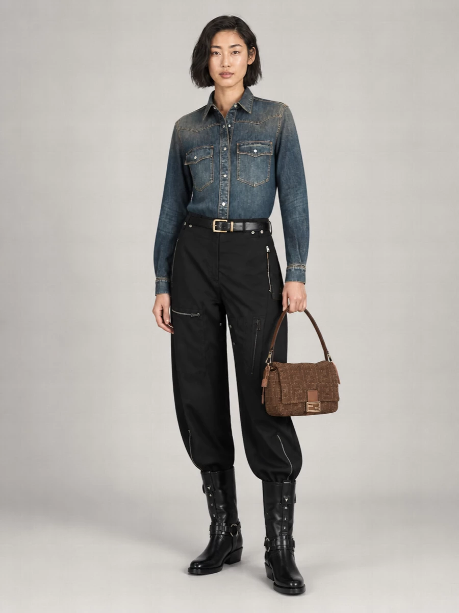 Fendi Denim Western Shirt