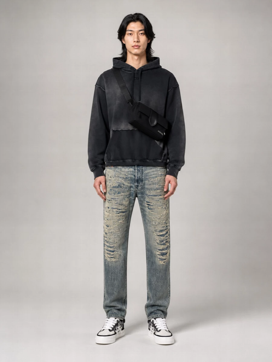 Diesel Denim Relaxed-Fit Straight-Leg Jeans