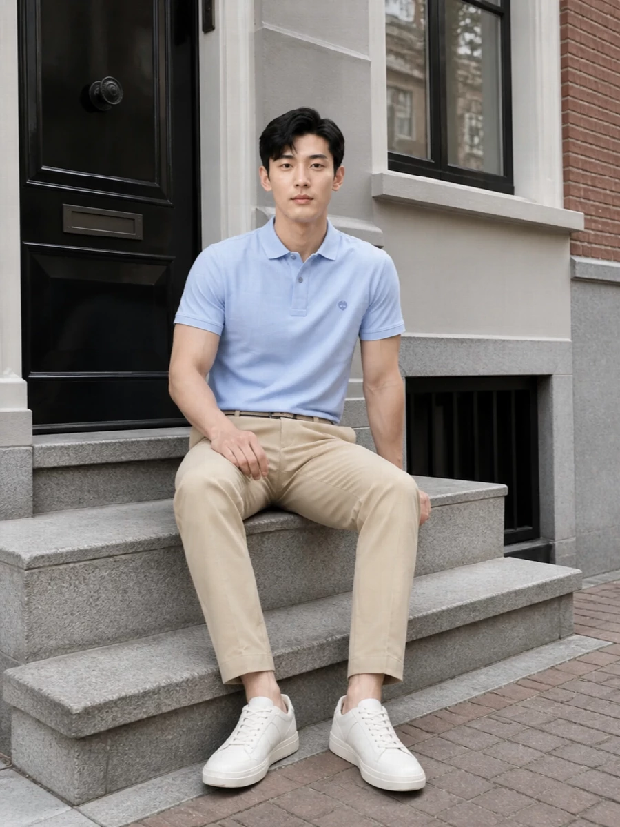 Timberland polo apc chinos white sneakers