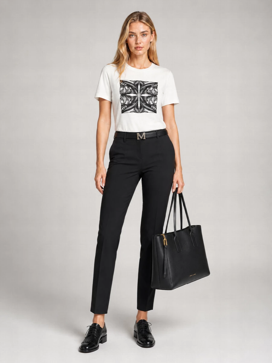 Max Mara 'Farad' Crew Neck Graphic Print T-Shirt