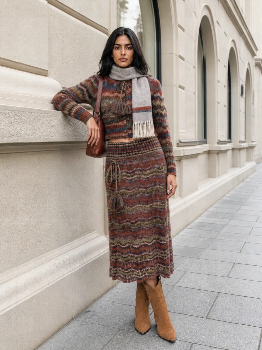 Vivienne westwood mohair midi skirt boot outfit