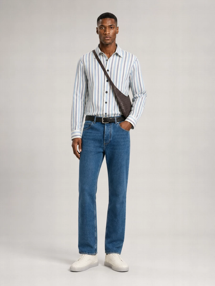 Bottega Veneta Denim Regular-Fit Straight-Leg Jeans
