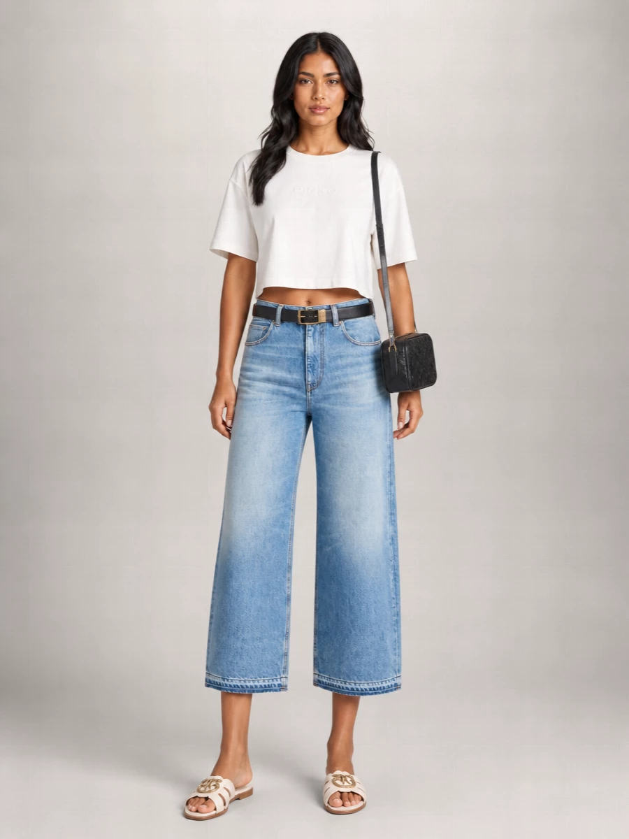 Pinko Denim High-Rise Tapered Jeans