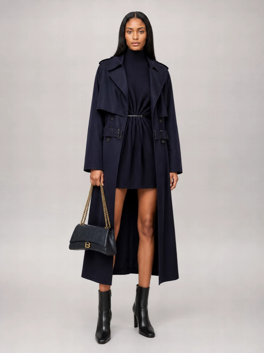 Balenciaga Cotton Oversized Trench Coat