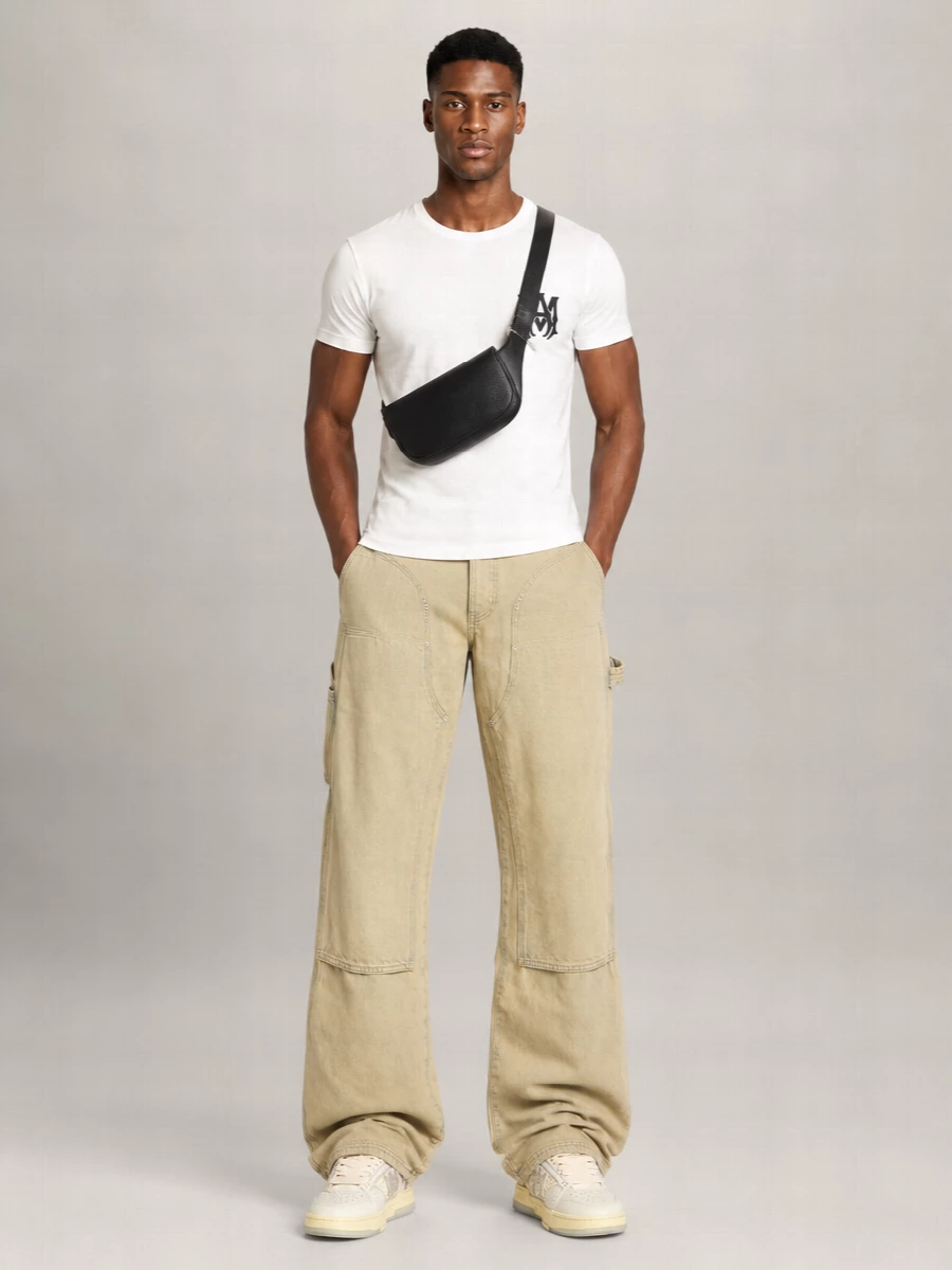 Alexander Mcqueen Calf Leather T-Bar Sling Shoulder Bag