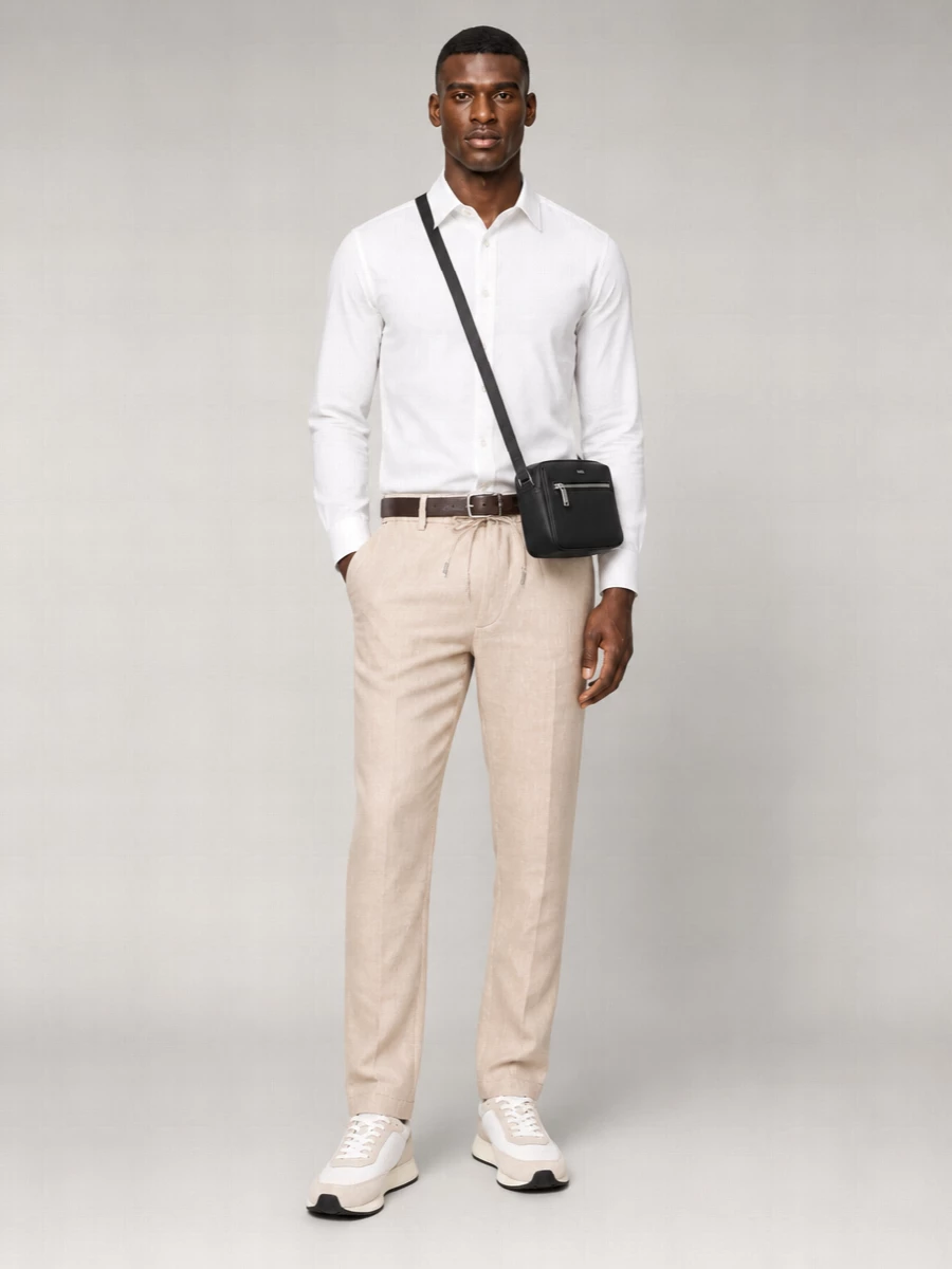 Boss Slim-Fit Straight-Leg Trousers