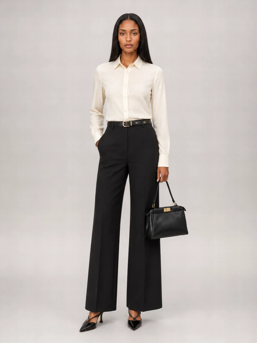 Fendi Virgin Wool Regular-Fit Suit Trousers