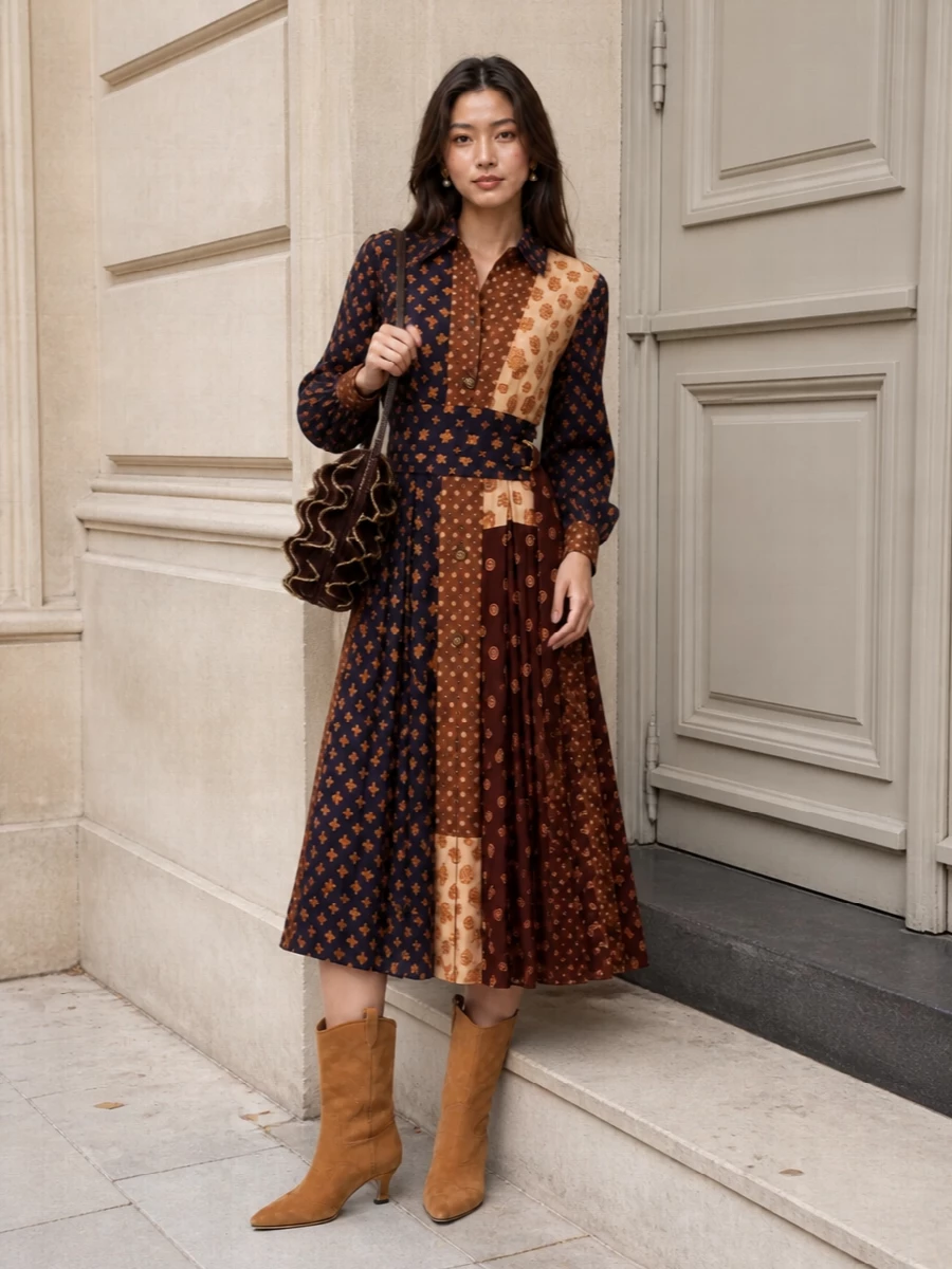 Zimmermann shirt dress camel western boots