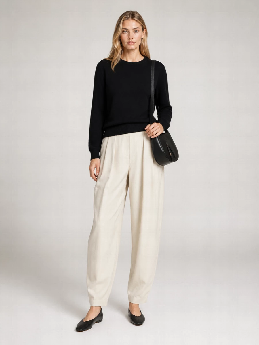 The Row Sibem Wool Blend Crew Neck Sweater