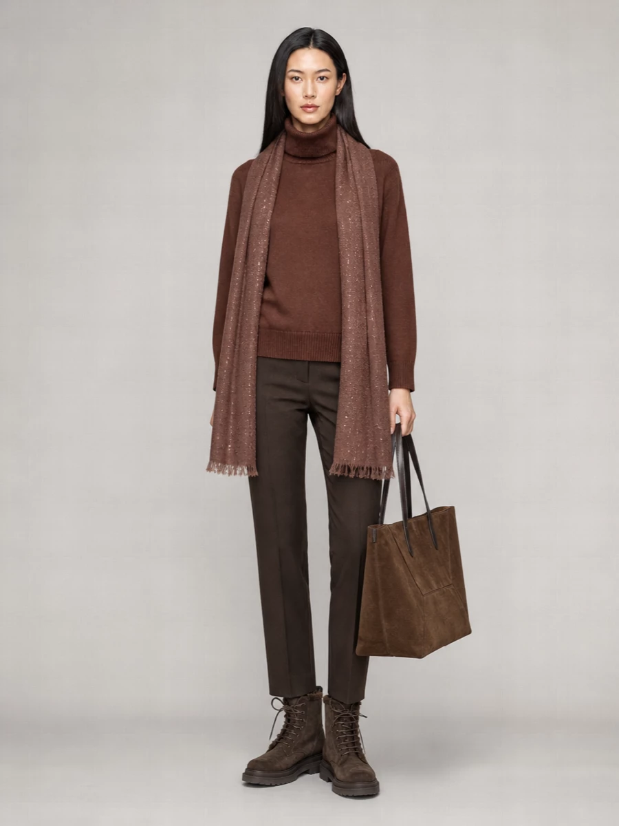 Brunello Cucinelli cashmere ribbed turtleneck jumper