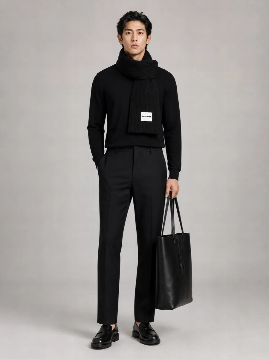 Jil Sander Ribbed Panelled Wool Jumper