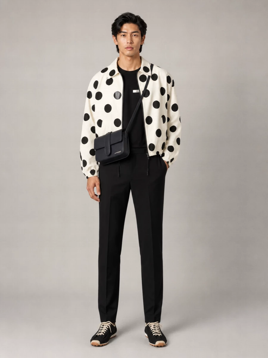 Jacquemus Printed Cropped Windbreaker Jacket