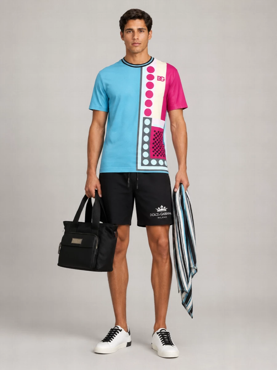Dolce&Gabbana Silk Striped Scarf
