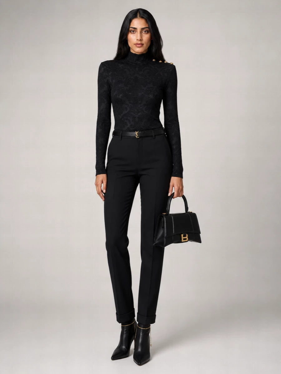 Balmain Virgin Wool Tapered Trousers