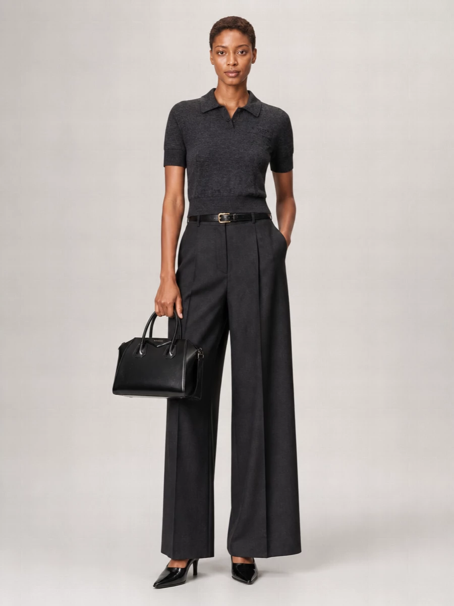 Givenchy Wool Alpaca Wool Long-Sleeve Polo Jumper