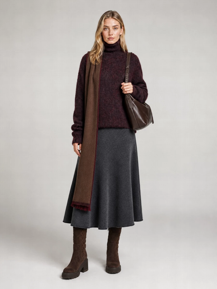 The Frankie Shop mohair-blend fuzzy oversized turtleneck sweater
