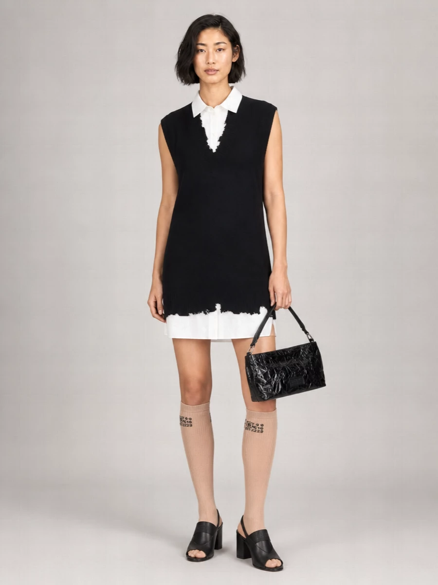 Mm6 Maison Margiela Cotton Sleeveless Mini Dress