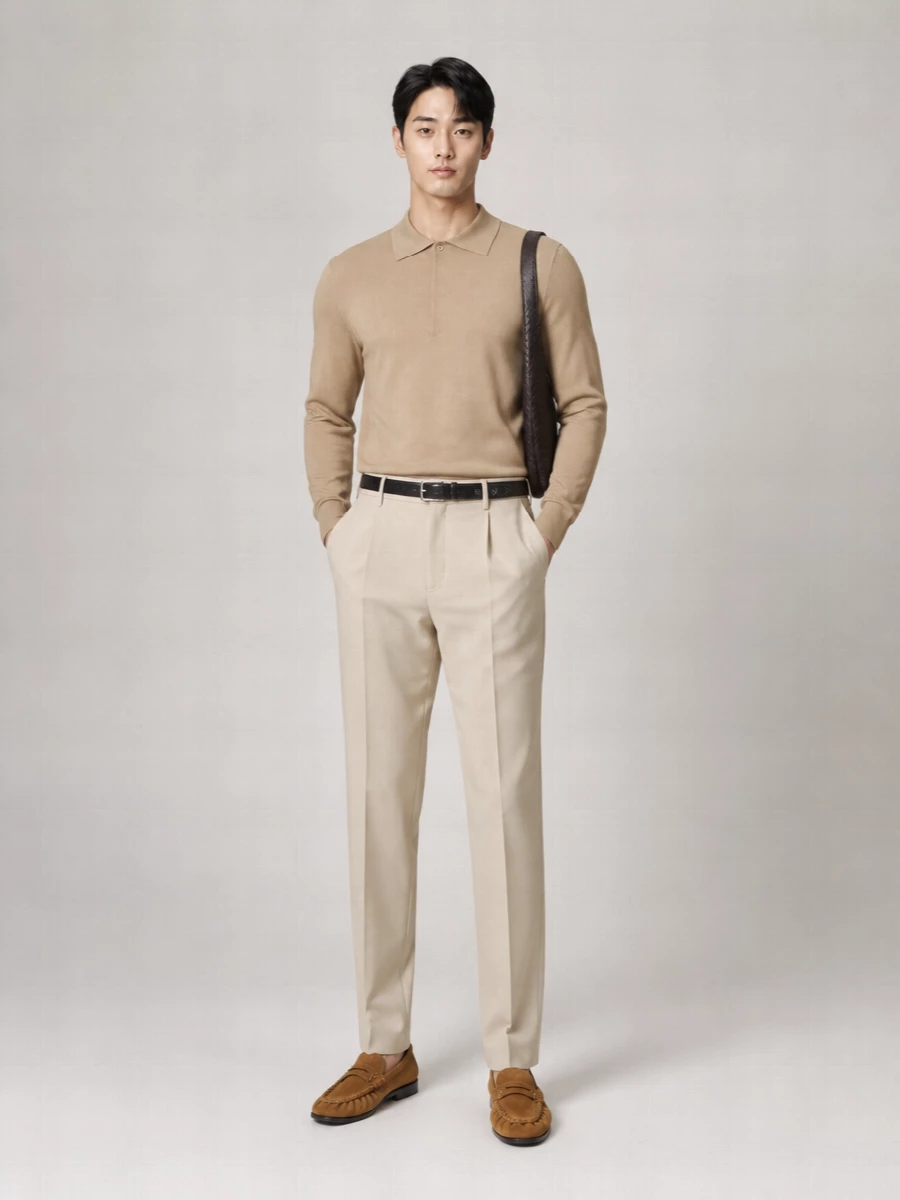 Saint Laurent Silk Polo Shirt