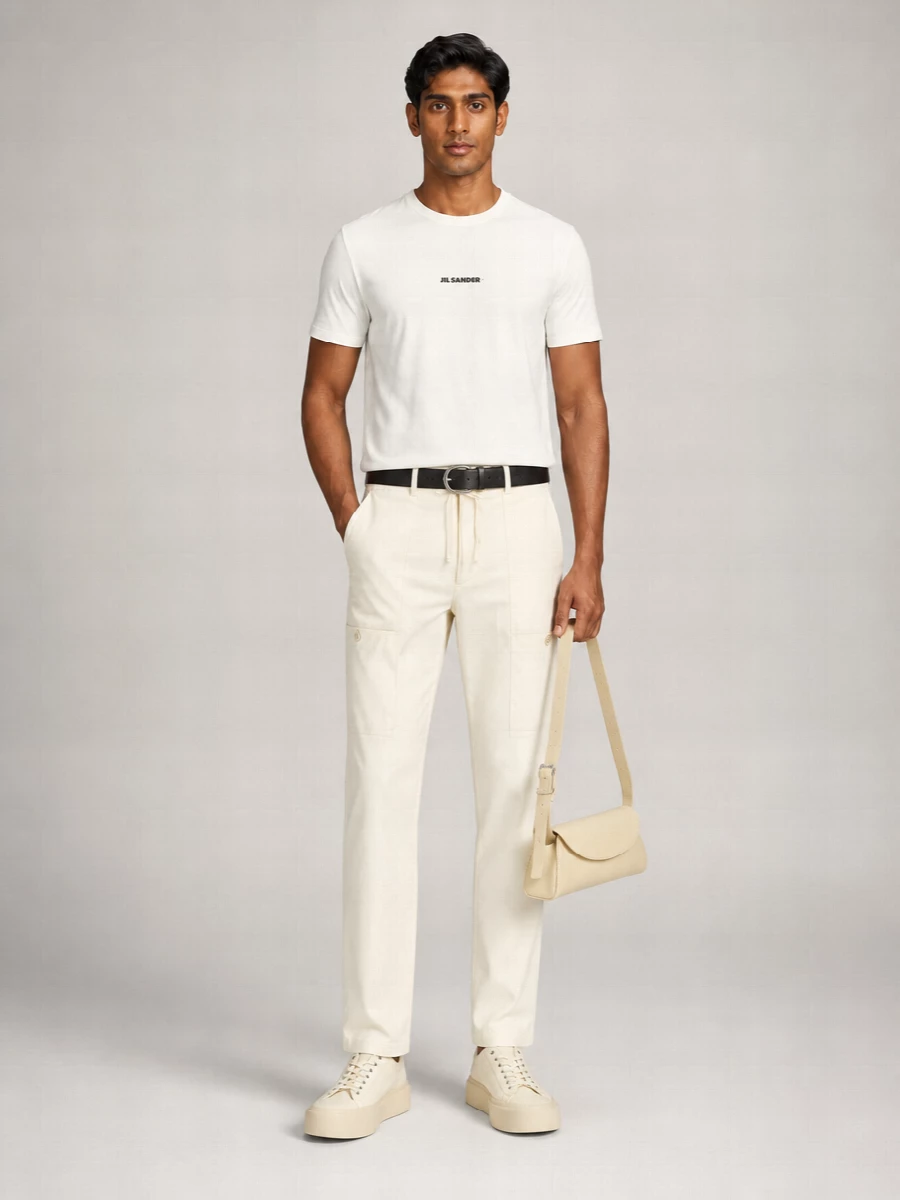 Jil Sander Cotton Logo Print T-Shirt
