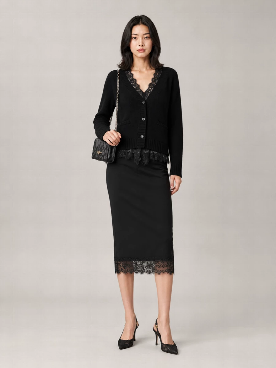 Ermanno Firenze Lace Cardigan