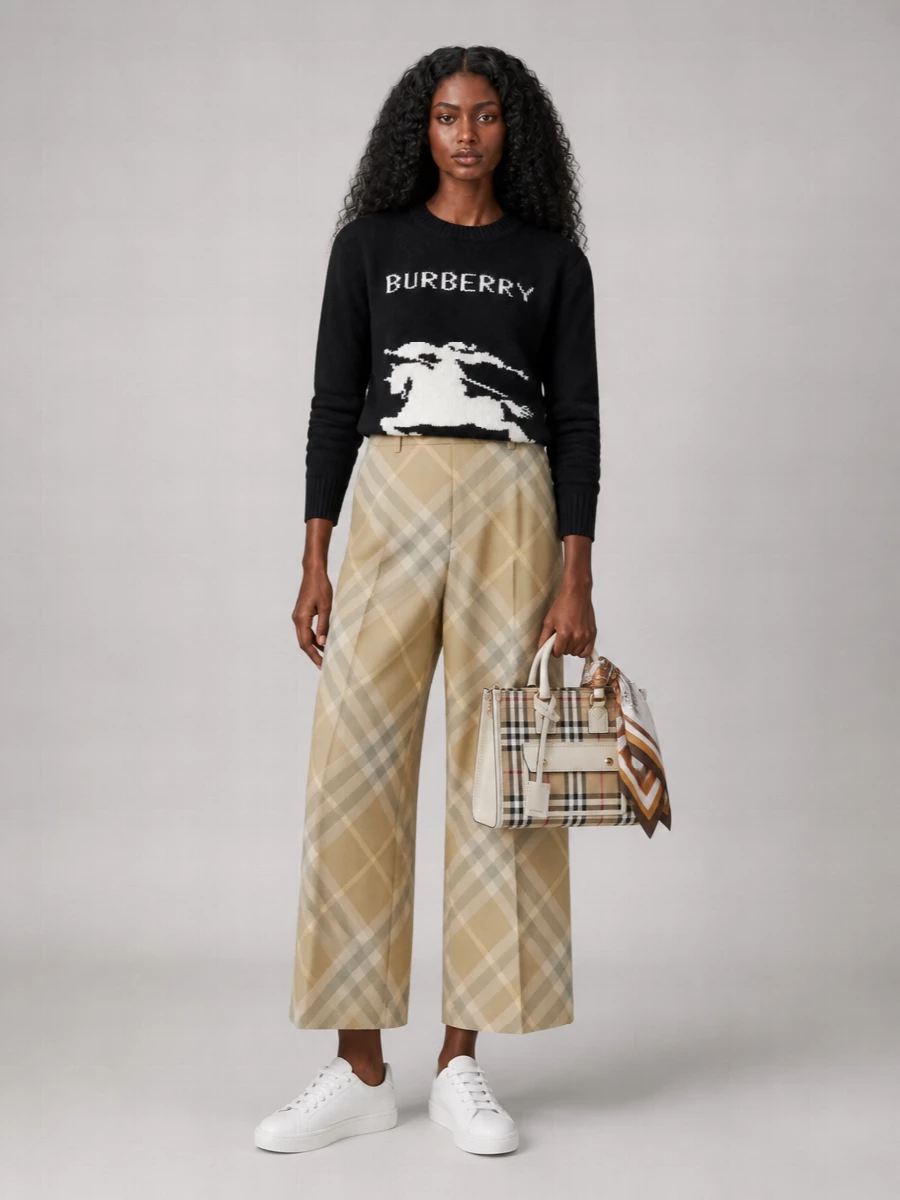 Burberry Ribbed Crewneck Knitwear Graphic Design